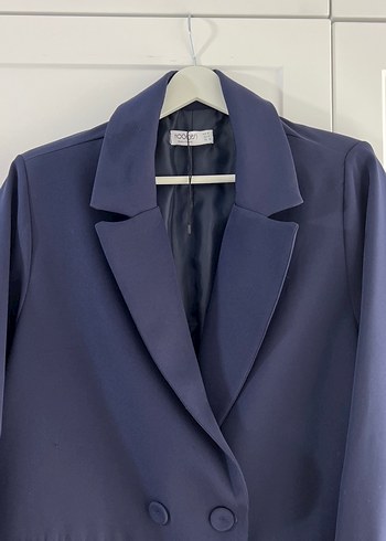 Diğer Düğmeli Lacivert Kadın Blazer Ceket
