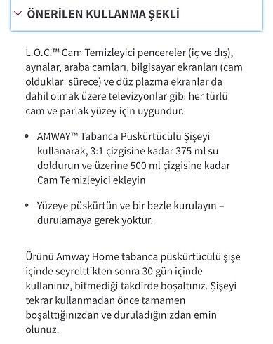 Amway Amway cam temizleyici