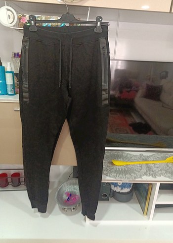 xxFermuarlı Siyah Erkek Eşofman Altı