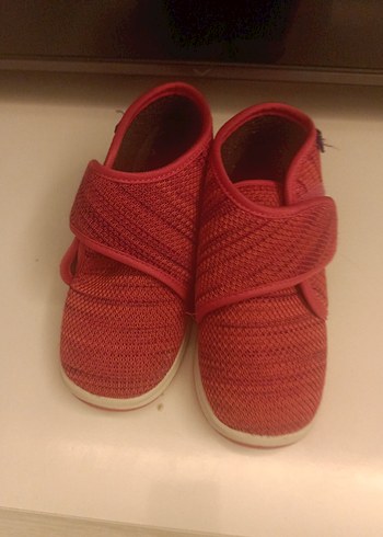 Kız Çocuk Kırmızı Sıcak Terlik Velcro - Görsel 2