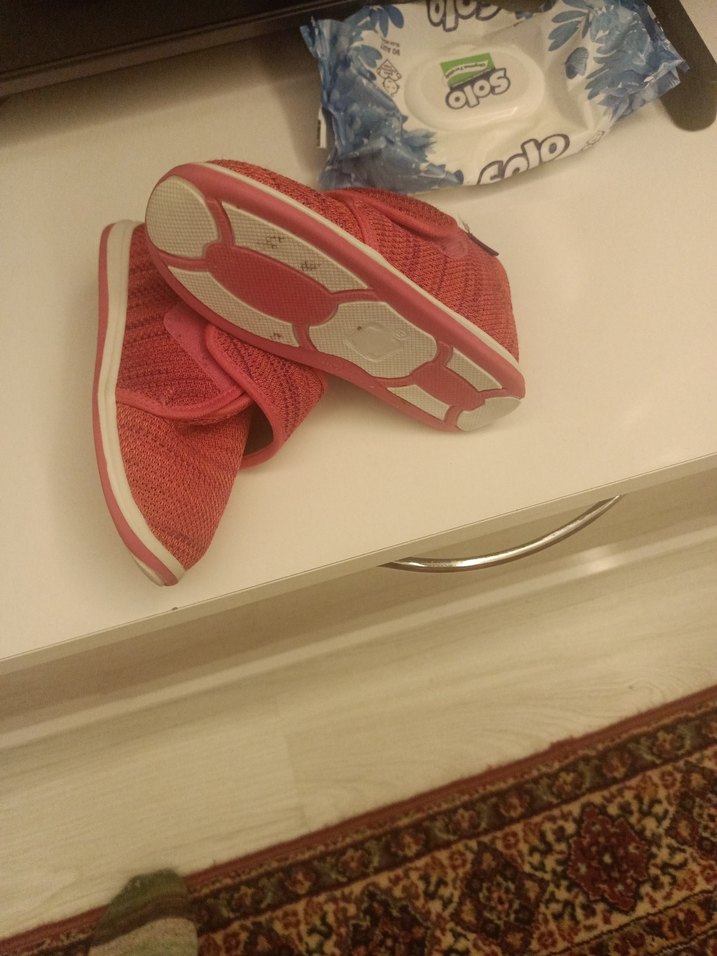 Kız Çocuk Kırmızı Sıcak Terlik Velcro - Görsel 3