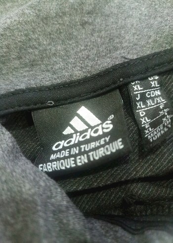 C1 Gri Adidas Fermuarlı erkek Eşofman Takımı - Görsel 3