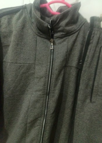 C1 Gri Adidas Fermuarlı erkek Eşofman Takımı - Görsel 8