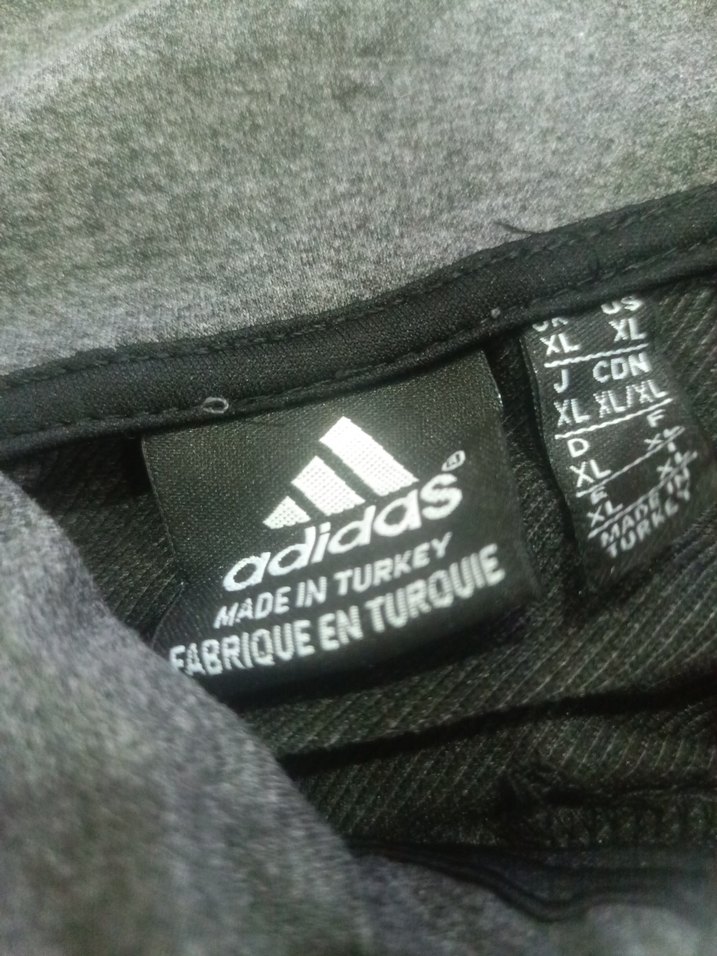 C1 Gri Adidas Fermuarlı erkek Eşofman Takımı - Görsel 3
