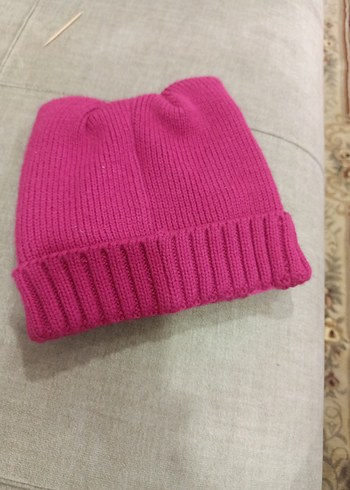 C1 Panco Nakışlı Pembe Çocuk Bere - Görsel 3