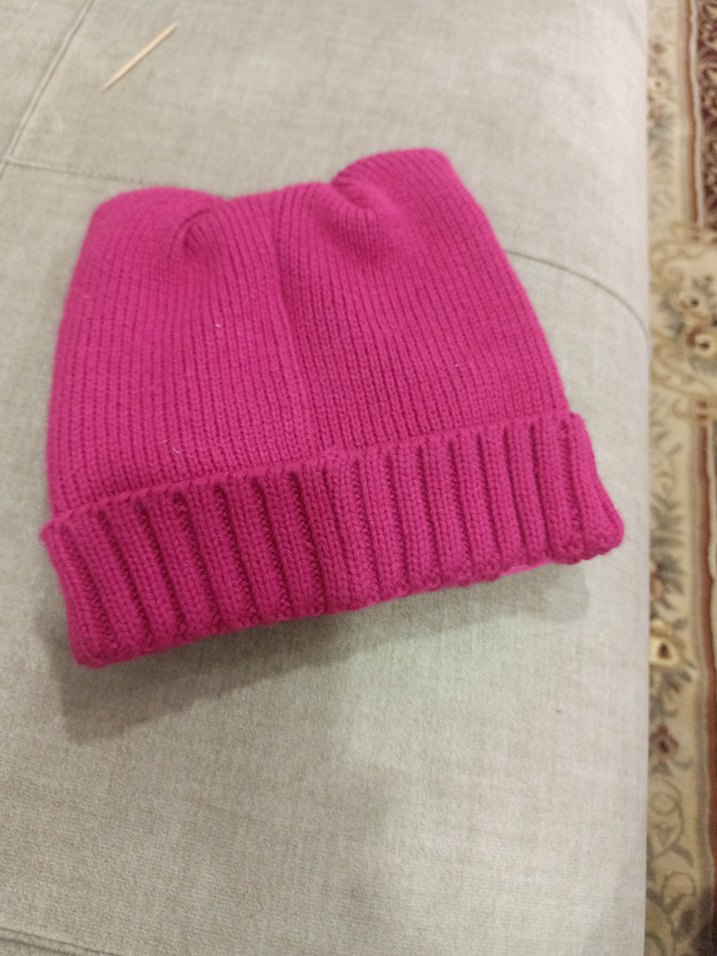 C1 Panco Nakışlı Pembe Çocuk Bere - Görsel 3