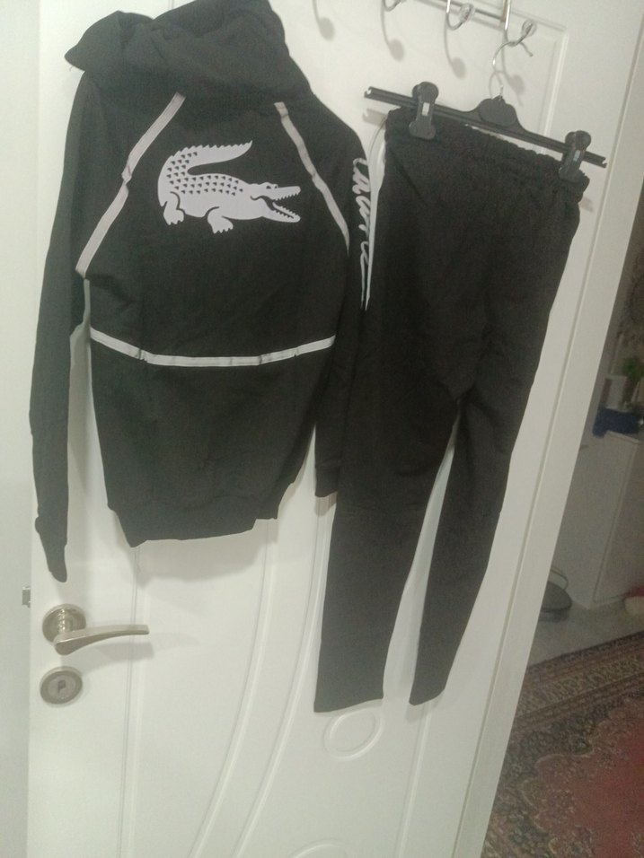 Erkek Siyah Kapüşonlu aşortman takımı - Görsel 2