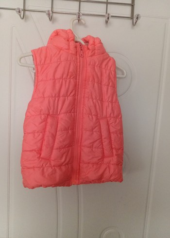 Kız Çocuk Pembe Yumuşak Dokulu Fermuarlı Yelek - Görsel 3