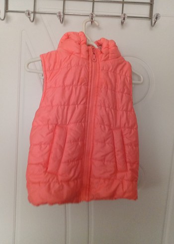 Kız Çocuk Pembe Yumuşak Dokulu Fermuarlı Yelek - Görsel 4