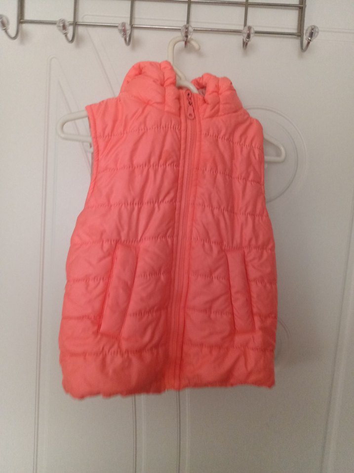 Kız Çocuk Pembe Yumuşak Dokulu Fermuarlı Yelek - Görsel 4