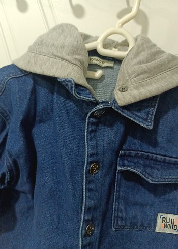 C1 Lacivert Erkek Çocuk Denim Ceket - Görsel 4