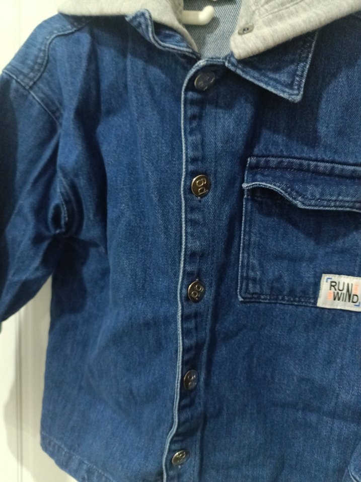 C1 Lacivert Erkek Çocuk Denim Ceket - Görsel 5