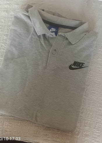 Nike Znike Gri Melanj Polo Tisort