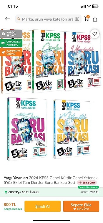 Kpss beş yüz soru bankası seti