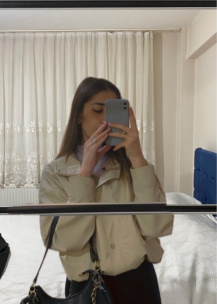 Bej deri Çeket - Görsel 2