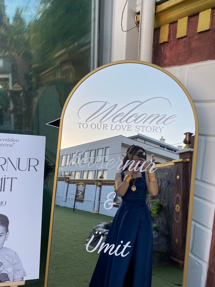 V Yaka Lacivert Uzun Drapeli Elbise a kesim lacivert - Görsel 3