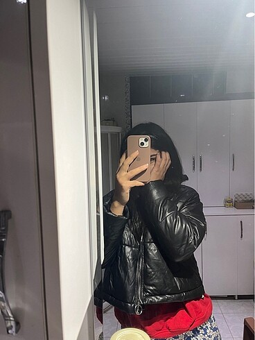 Bershka deri şişme mont