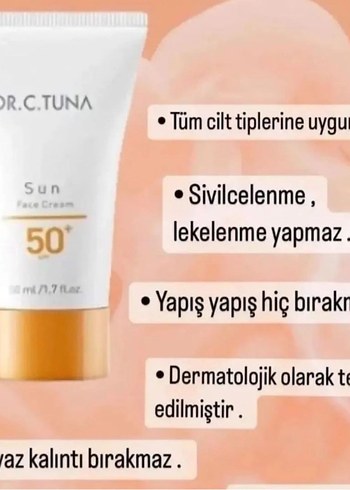 Dr.C.Tuna Yüz İçin Güneş Kremi SPF 50 - Görsel 3