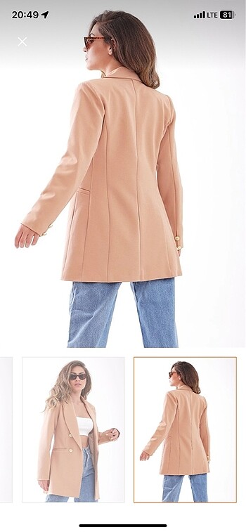 m Beden camel Renk Blazer ceket