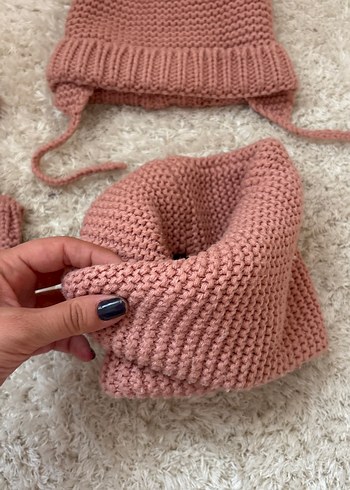 Zara Örgü Çocuk Bere, Eldiven ve Boyunluk Seti - Görsel 2