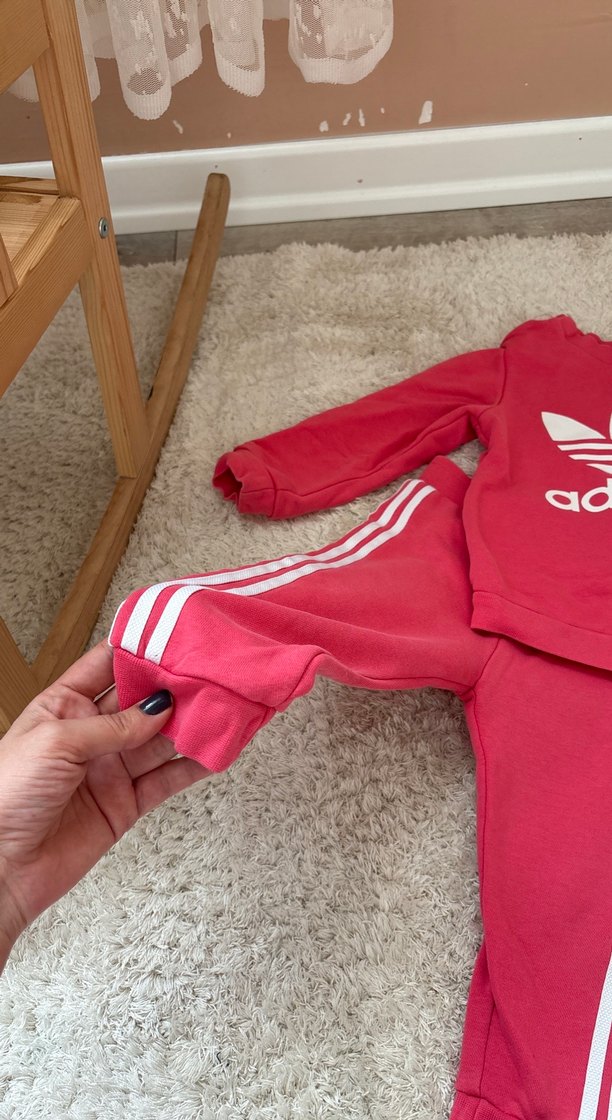 Kız Çocuk Adidas Pembe Eşofman Takımı - Görsel 2