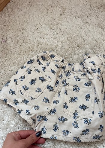 Düğmeli Bohem Desenli Mini Etek - Görsel 3