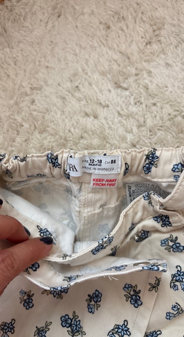 Düğmeli Bohem Desenli Mini Etek - Görsel 2