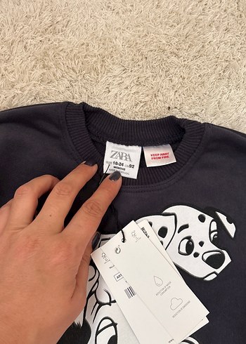 Kız Çocuk antrasit Uzun Kollu Sweatshirt elbise - Görsel 2