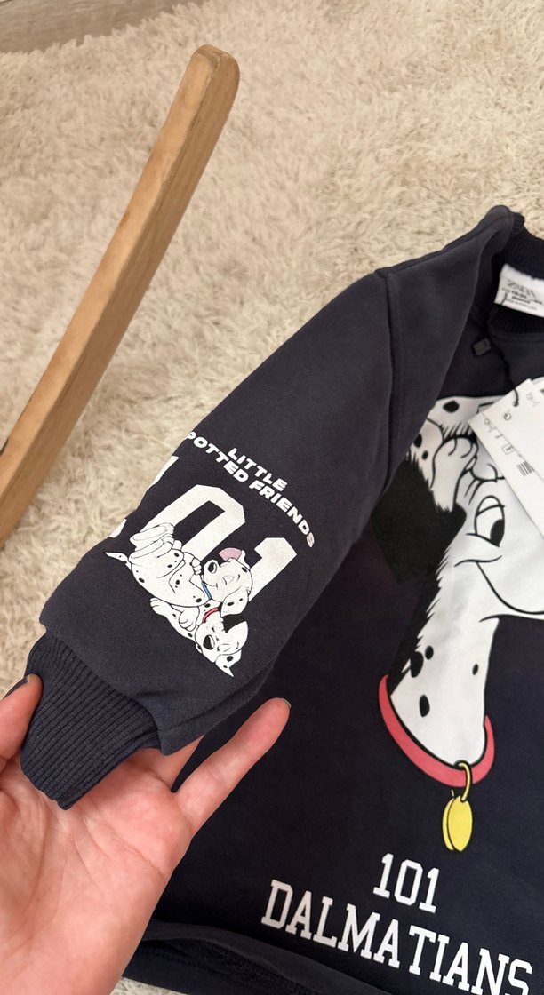 Kız Çocuk antrasit Uzun Kollu Sweatshirt elbise - Görsel 3