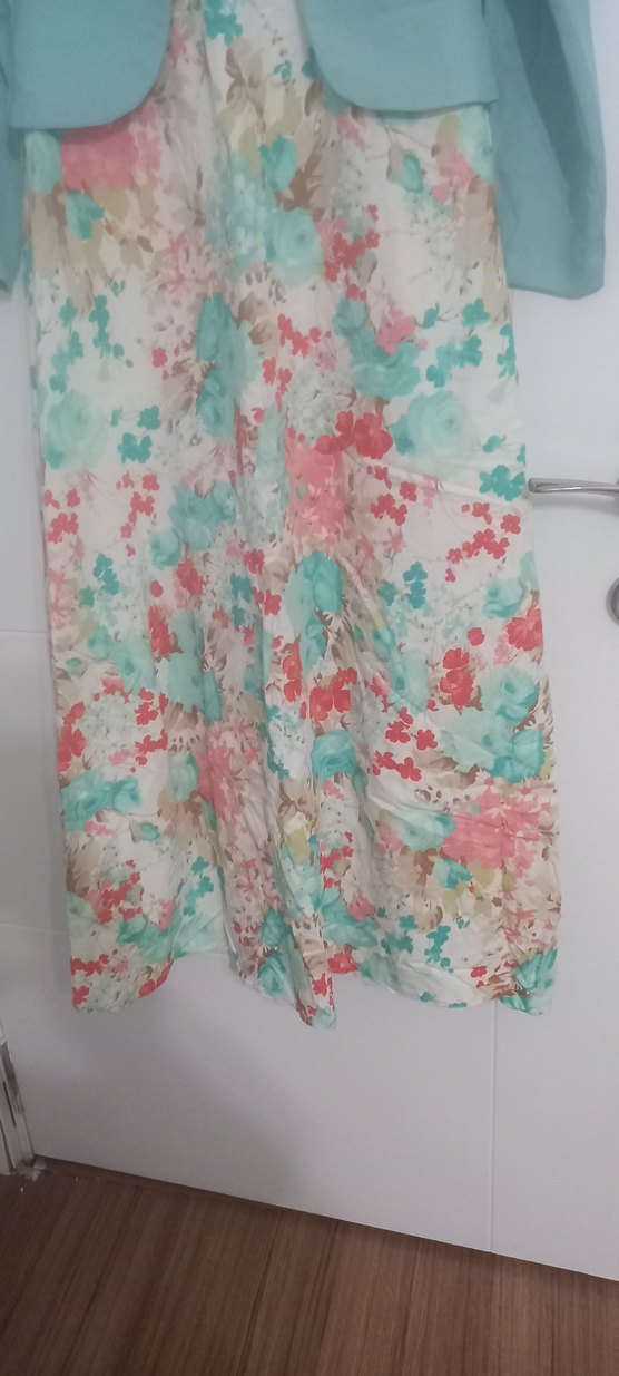 Çiçek Desenli Uzun Bohem Elbise - Görsel 2