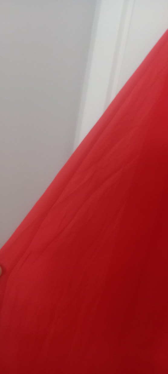 Mercan rengi şifon uzun elbise - Görsel 3