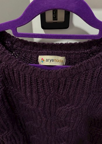 Mor Örgü Kadın Kazak - Görsel 2