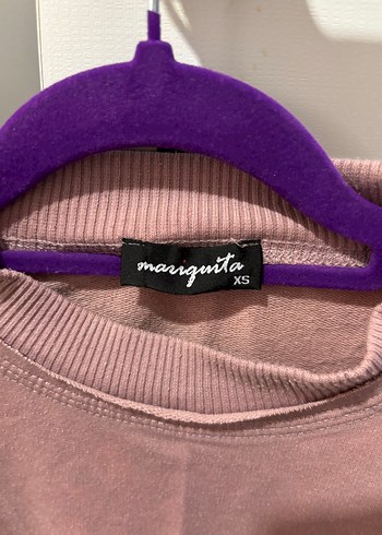 Pembe Oversize Pamuk Sweatshirt - Görsel 3