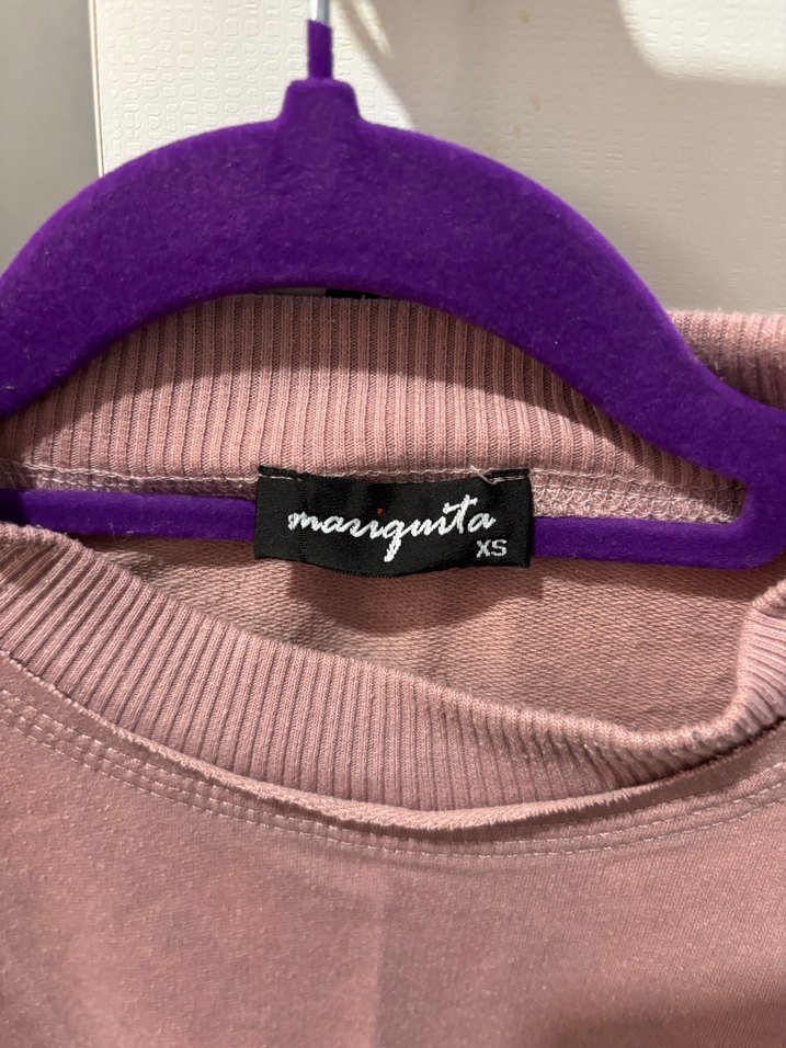 Pembe Oversize Pamuk Sweatshirt - Görsel 3
