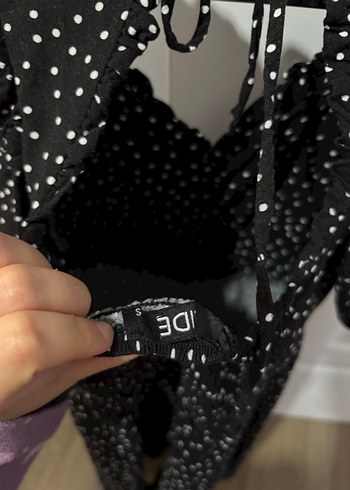 Puantiyeli günlük ve şık davet elbisesi - Görsel 5