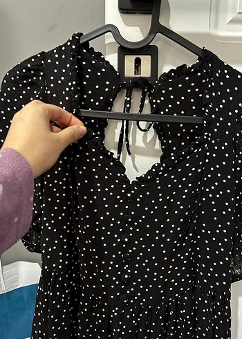 Puantiyeli günlük ve şık davet elbisesi - Görsel 3