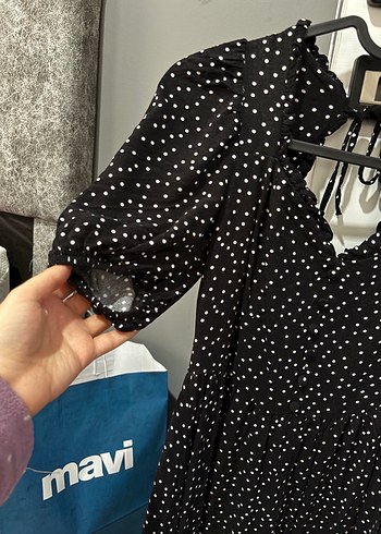 Puantiyeli günlük ve şık davet elbisesi - Görsel 4