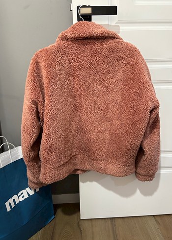 Kahverengi Kürklü Kadın Ceket - Görsel 4