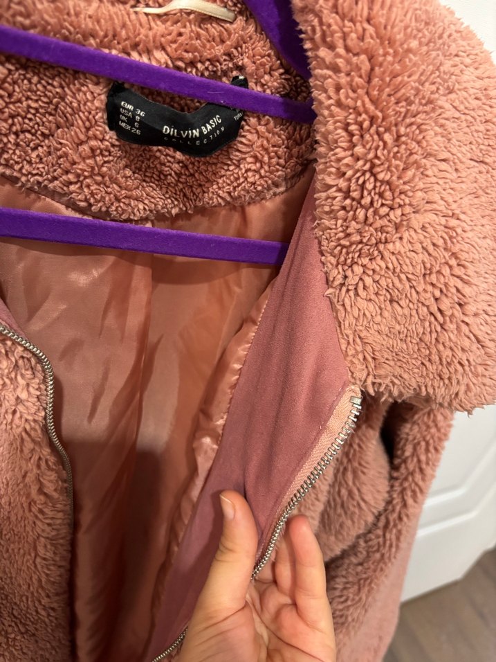 Kahverengi Kürklü Kadın Ceket - Görsel 3