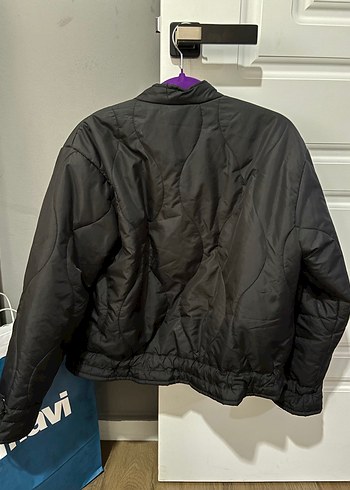 Siyah Fermuarlı Kadın Midi Ceket - Görsel 4