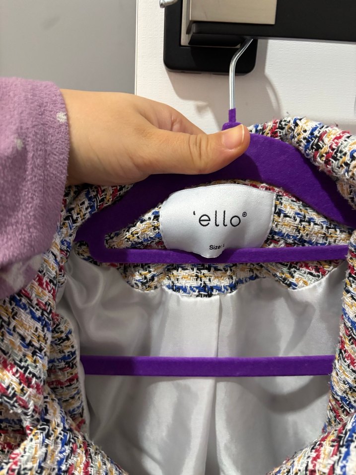 Düğmeli Çok Renkli Mini Kadın Blazer - Görsel 4