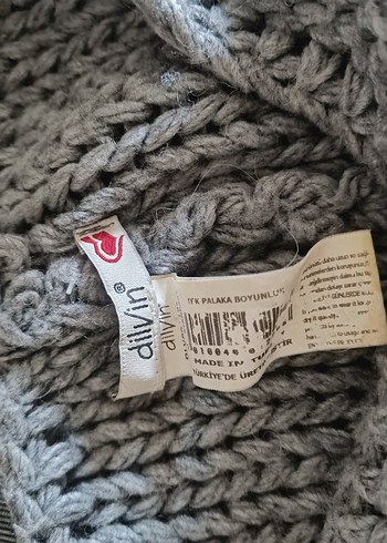 Bohem Gri Örgü Kadın atkı, boyunluk ve bere - Görsel 3