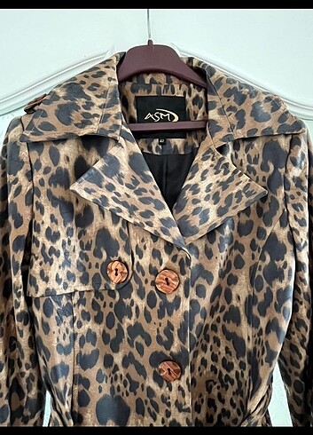 xl Beden Leopar trençkot