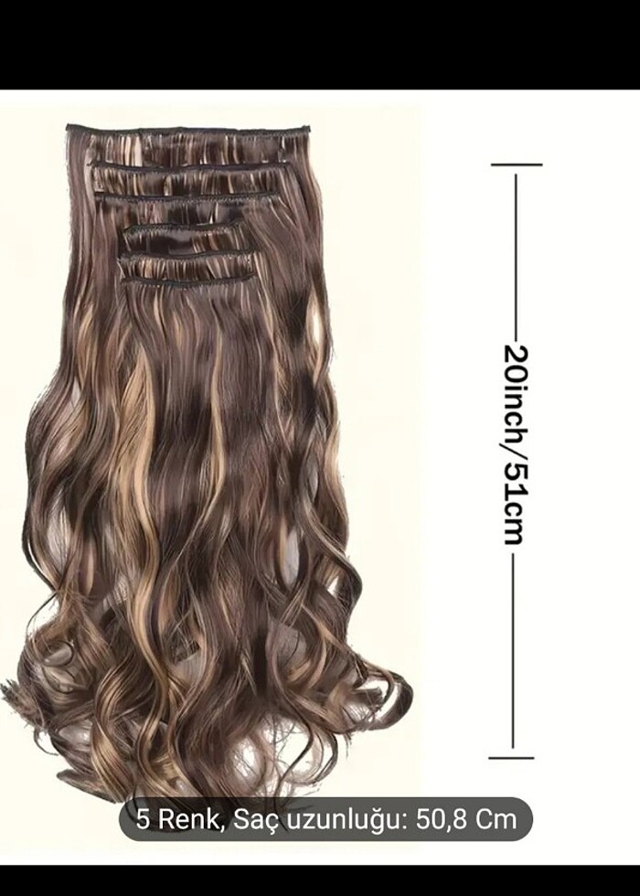  çıt çıt peruk postiş sentetik - Görsel 4