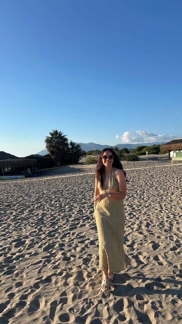 Şeffaf Mini Straplez Bağlama Desenli Bohem Elbise - Görsel 3