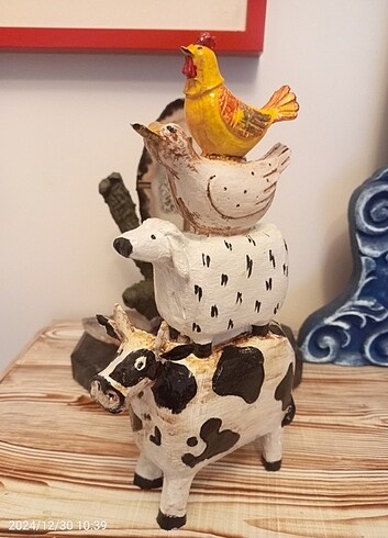 Polyester çiftlik hayvanları biblo
