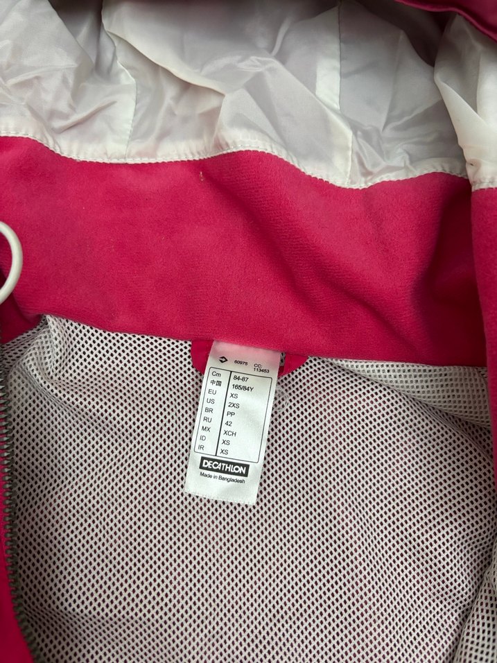 Quechua Kadın Pembe Fermuarlı Yağmurluk - Görsel 3