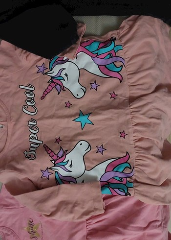 Kız Çocuk Pembe Uzun Kollu Fırfırlı Elbise - Görsel 3