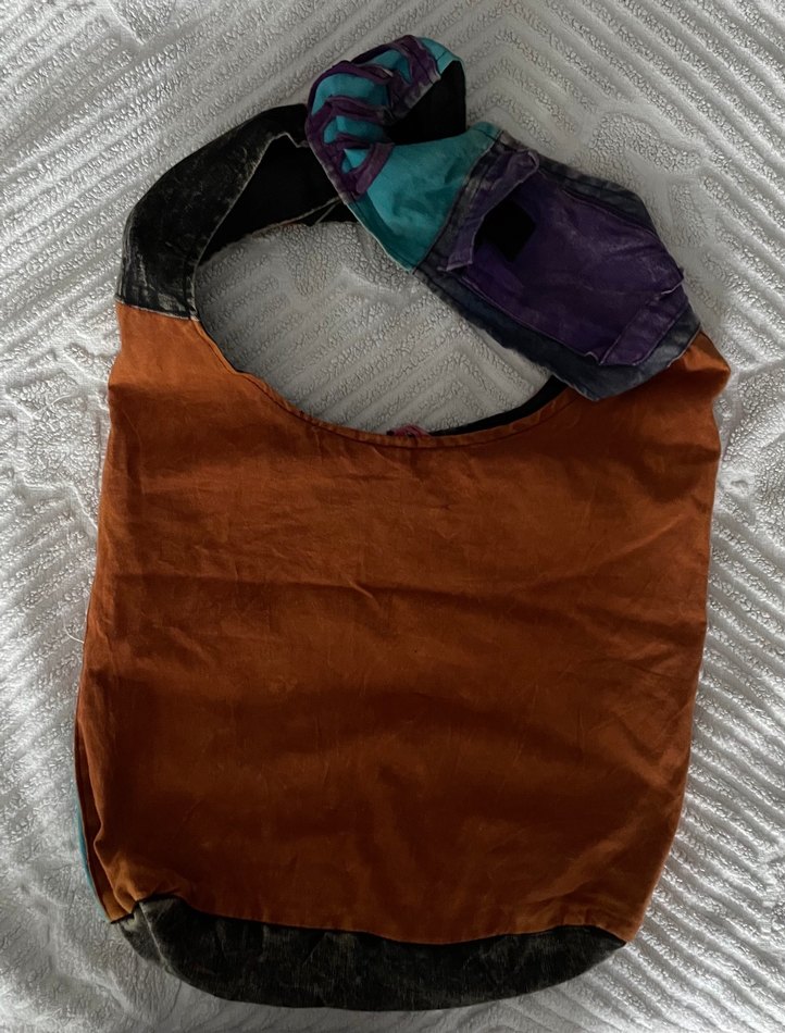 Renkli Bohem Kadın Kumaş Çapraz Çanta - Görsel 4