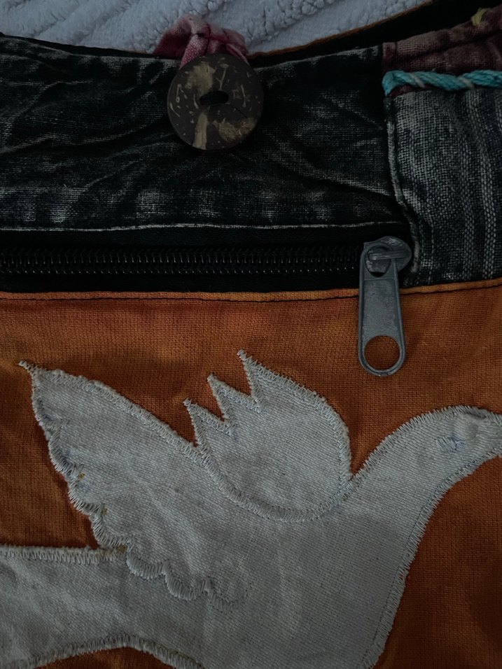 Renkli Bohem Kadın Kumaş Çapraz Çanta - Görsel 5